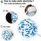 Royal Blue Confetti Latex Balloons, 50pcs 12 inch Light Blue Baby Blue and White Party Balloons for Birthday Wedding Party Decoration